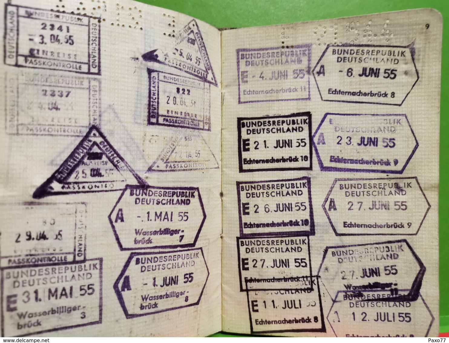 Luxembourg, Passeport 1954. Avec Beaucoup Cachés Et Timbres - Steuermarken