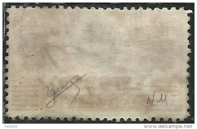 LIBIA 1927 1933 ESPRESSO SPECIAL DELIVERY LIRE 1,25 SU 60 C SOPRASTAMPA NERA BLACK DENT PERF. 11 USATO CERTIFICATO - Libia