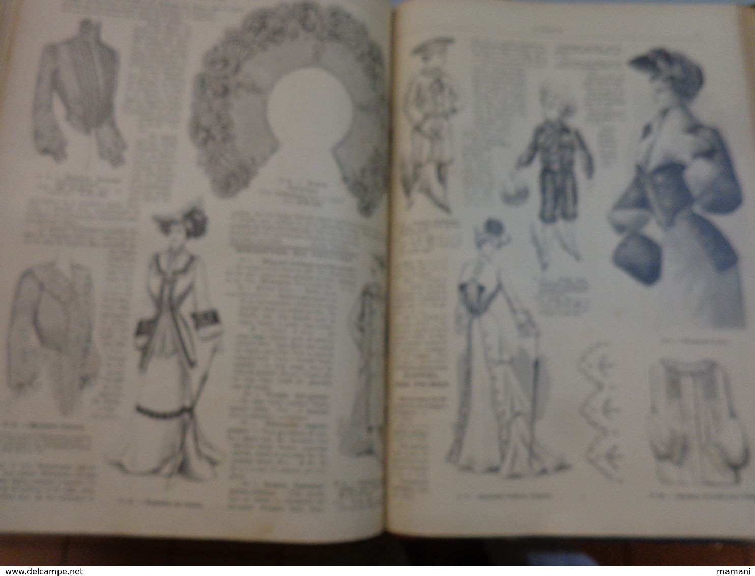 Reliure du journal "LA FAMILLE" pour l’année 1902 / Belles Gravures de Mode de Broderies et Illustrations