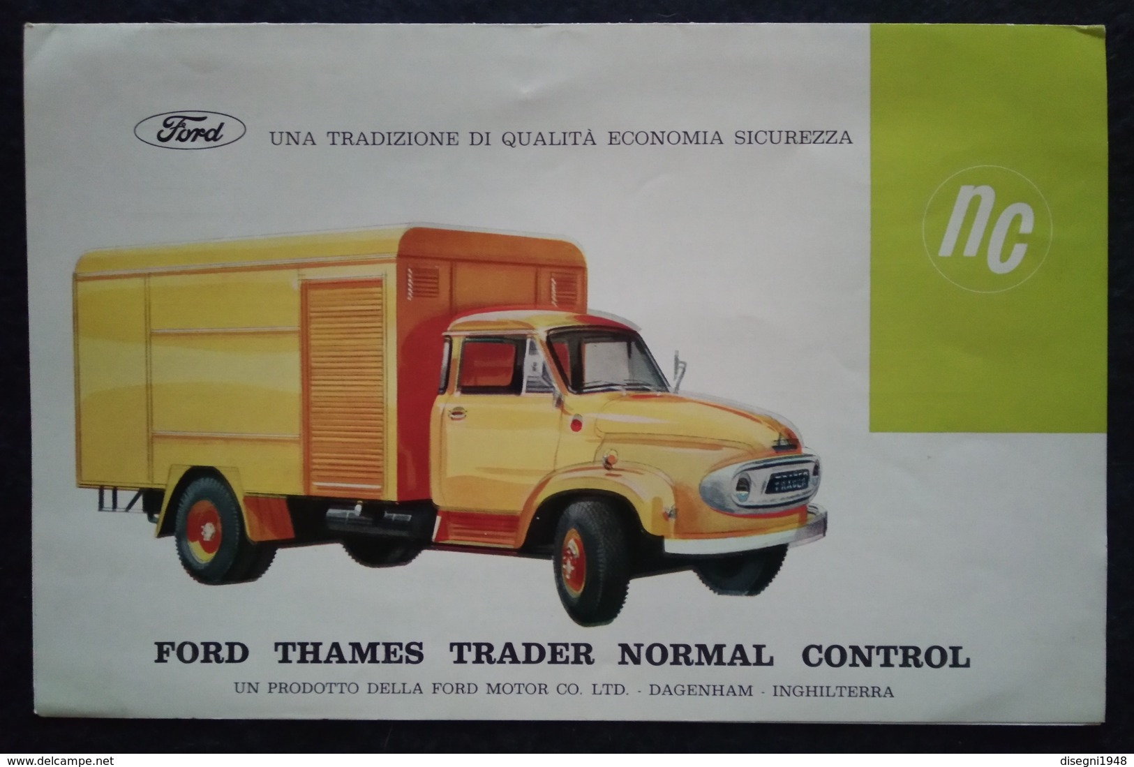 08849 "FORD THAMES TRADER NORMAL CONTROL'" PIEGHEVOLE ILLUSTR. ORIG. - Camions