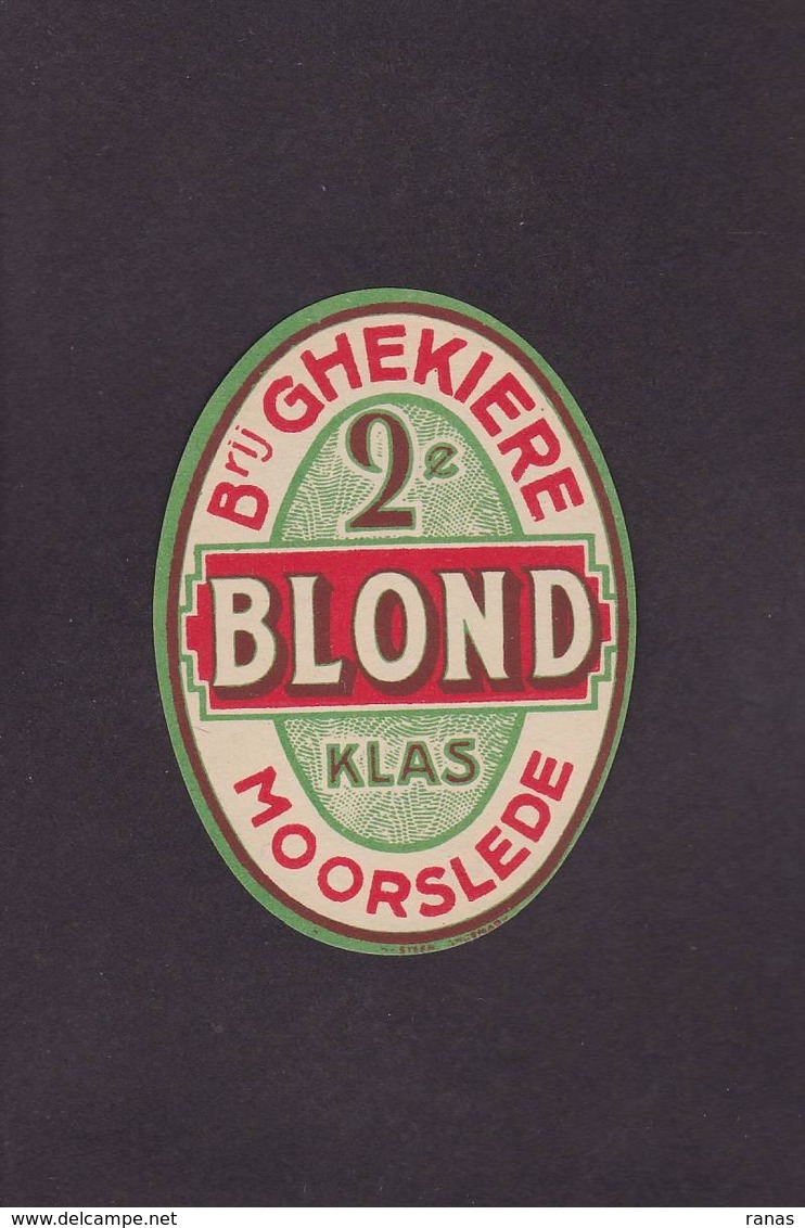 CPA Bière Beer étiquette Belgique Moorslede 6 X 8,3 - Werbung