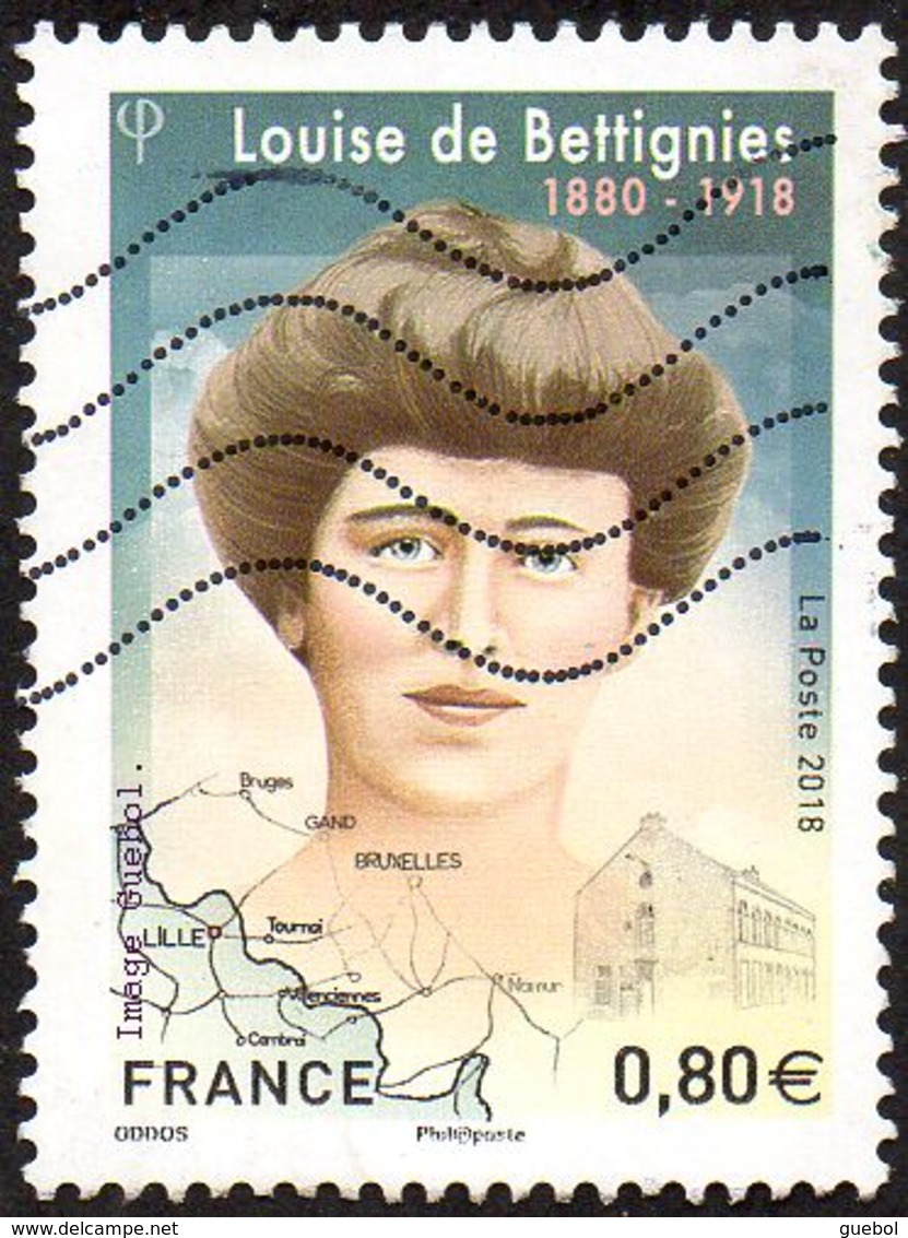 Oblitération Moderne Sur Timbre De France N° 5266 Louise De Bettignies - Agent Secret Première Guerre Mondiale - Used Stamps