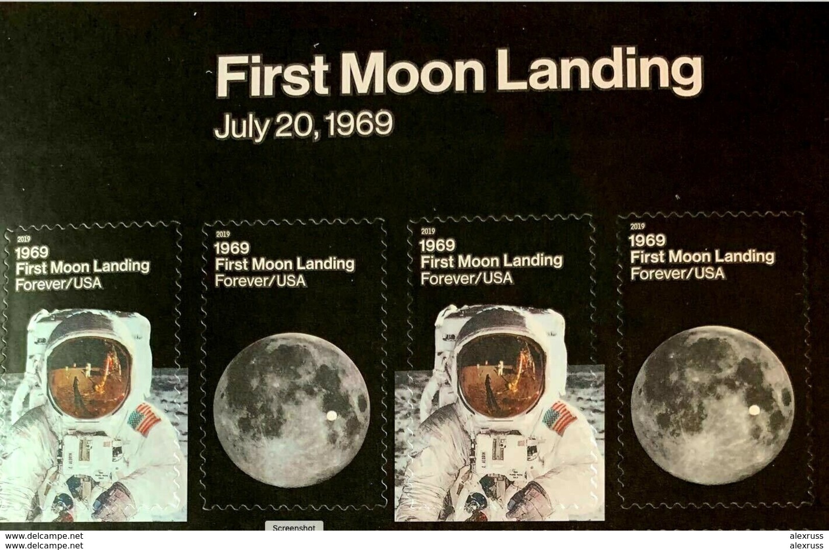 US 2019 Sheet 50th Anniversary Of Moon Landing, 24 Forever Stamps, 60c, Sc #5399-5400 5400a,VF MNH** - Etats-Unis