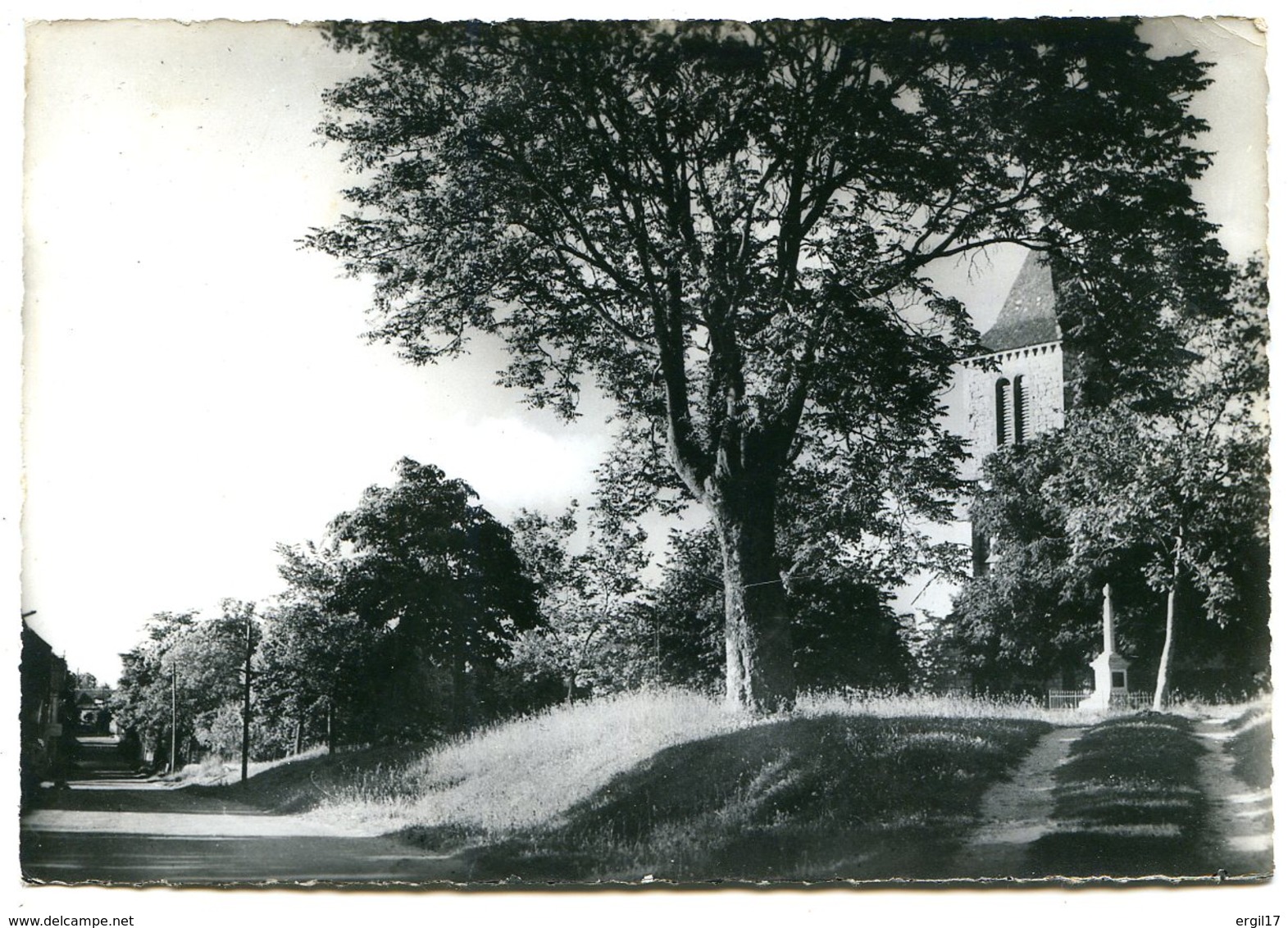 46350 CALÈS - L’église Et L’avenue - CPSM 10,5x15 Véritable Photo - Autres & Non Classés