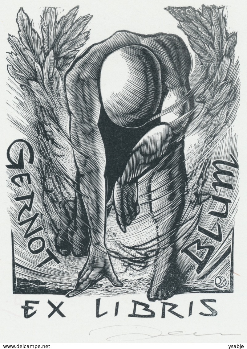 Ex Libris Gernot Blum - Jan Meeus Gesigneerd - Exlibris