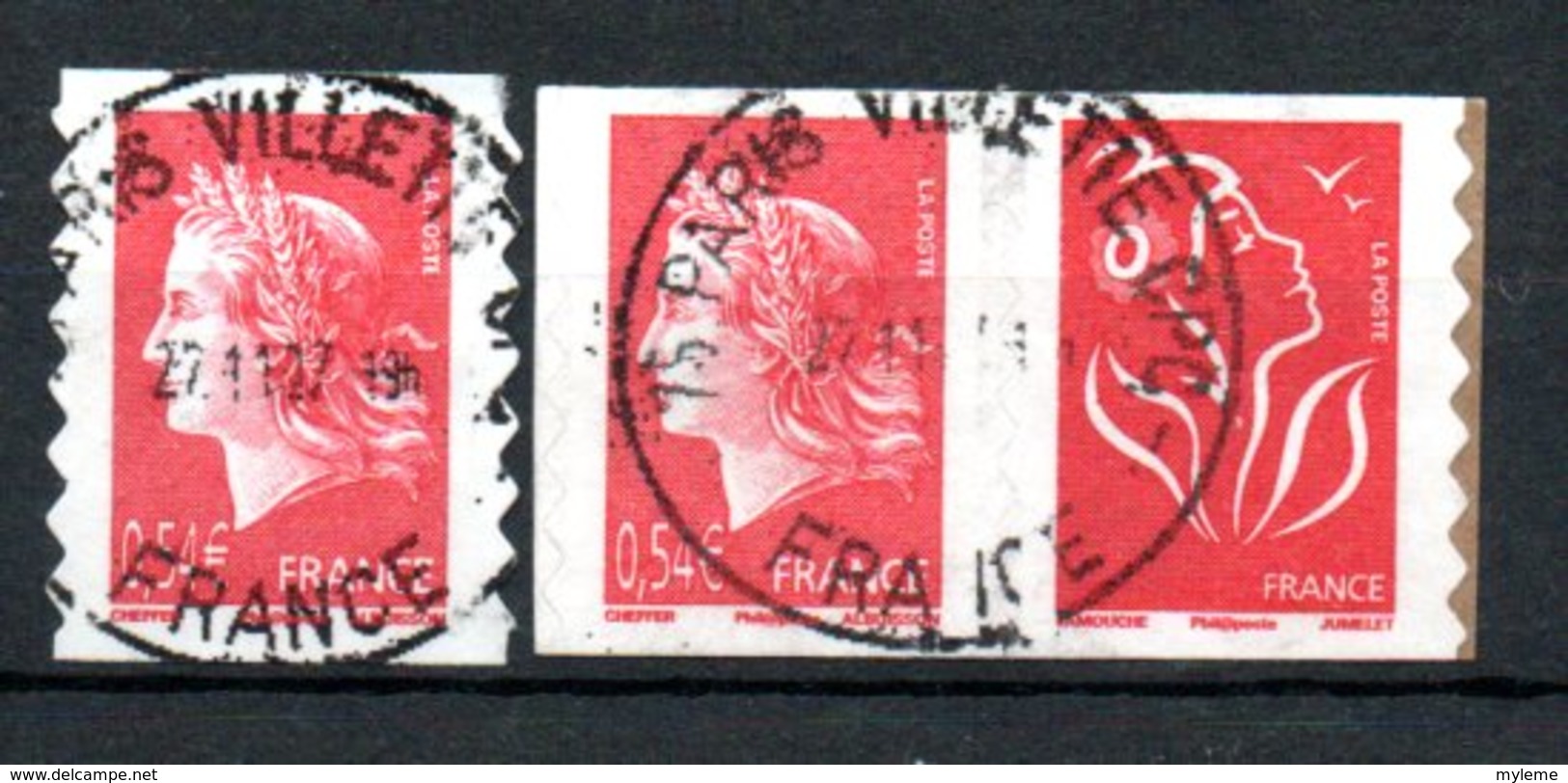 B305MH France N° 4109 + P4109 Avec Belle Oblitération Ronde - Oblitérés