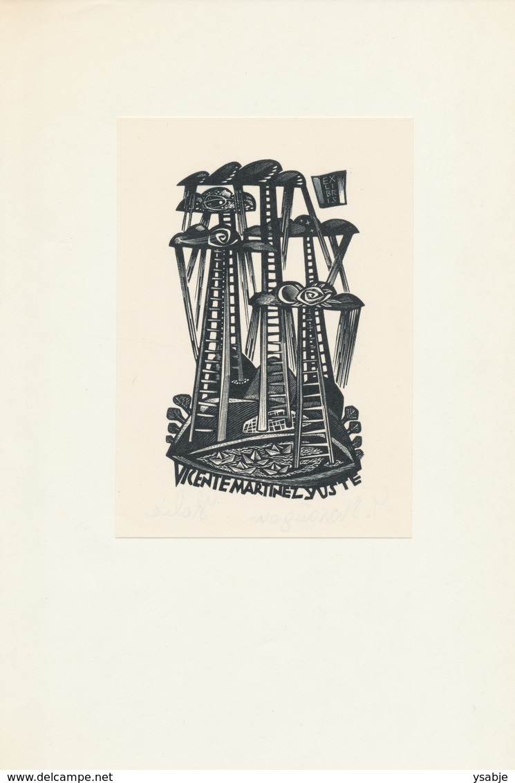 Ex Libris Vicente Martinez Yuste - Tranquillo Marangoni (1912-1992) - Exlibris