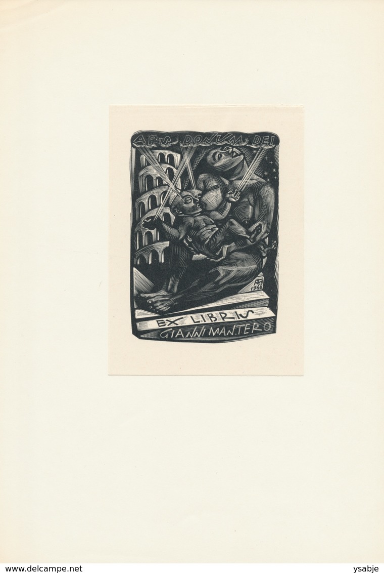 Ex Libris Gianni Mantero - Tranquillo Marangoni (1912-1992) - Ex-Libris