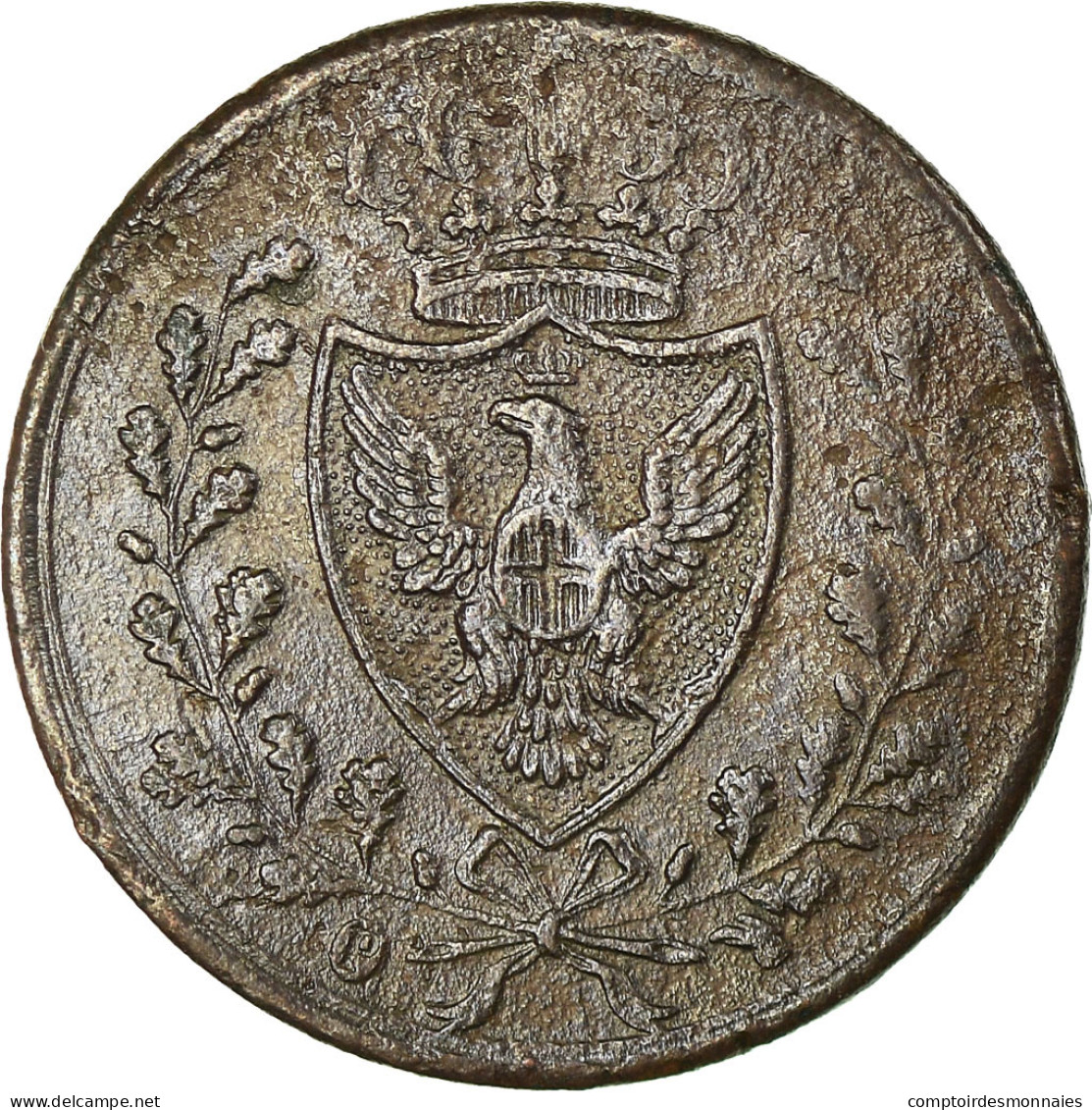 Monnaie, États Italiens, SARDINIA, Carlo Felice, Centesimo, 1826, Genoa, TTB - Italian Piedmont-Sardinia-Savoie