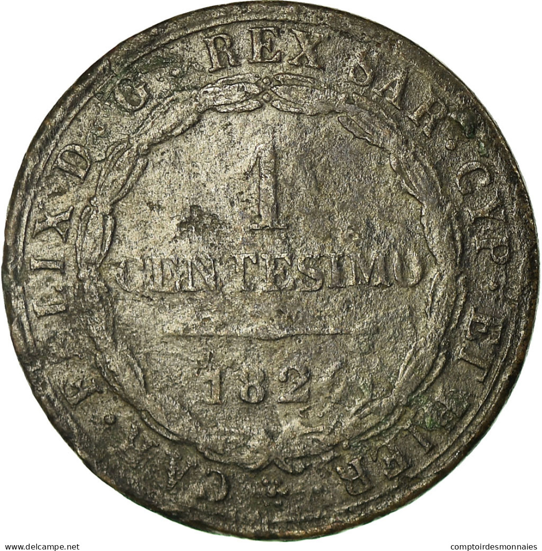 Monnaie, États Italiens, SARDINIA, Carlo Felice, Centesimo, 1826, Genoa, TB+ - Italian Piedmont-Sardinia-Savoie