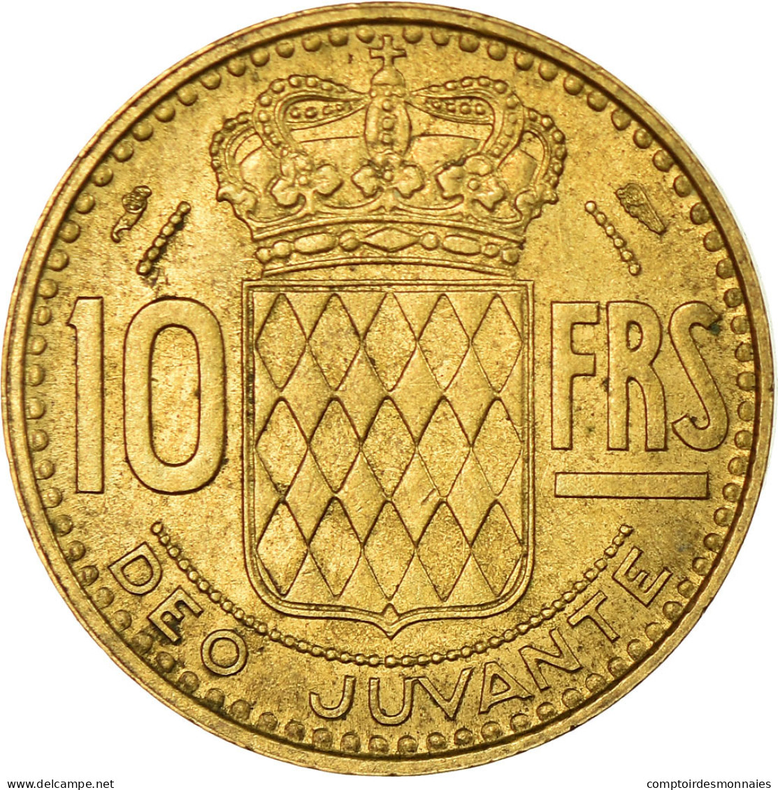Monnaie, Monaco, Rainier III, 10 Francs, 1950, TTB+, Aluminum-Bronze, KM:130 - 1949-1956 Francos Antiguos