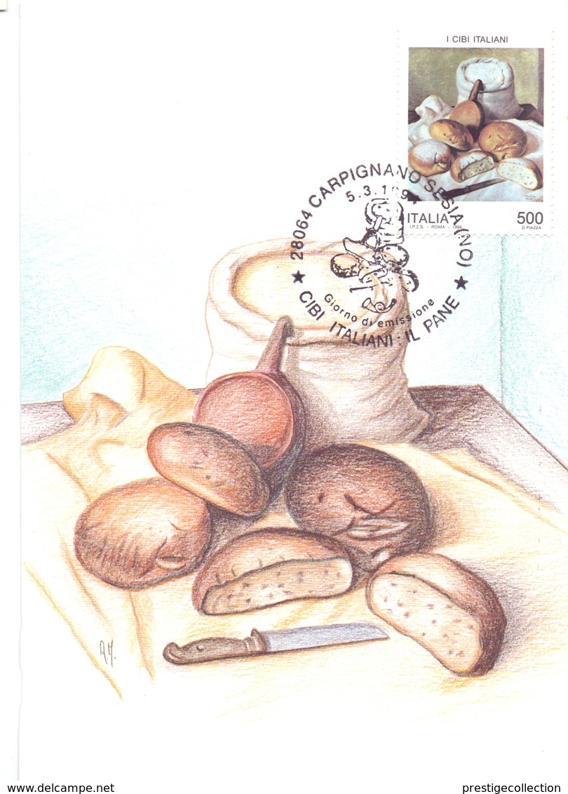 CARPIGNANO SESIA IL PANE    FDC  1994 MAXIMUM POST CARD (GENN200059) - Alimentazione