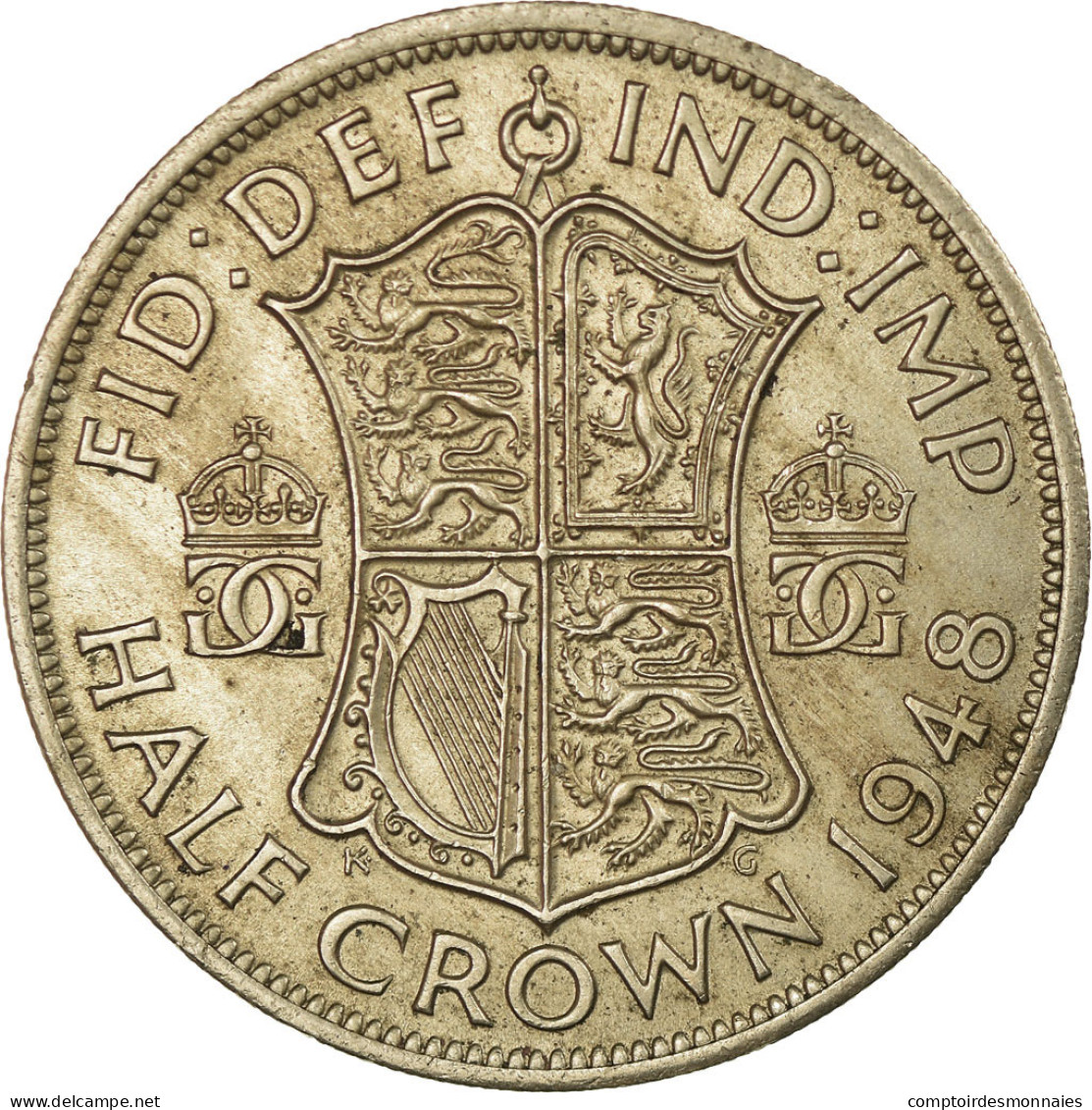 Monnaie, Grande-Bretagne, George VI, 1/2 Crown, 1948, TTB+, Copper-nickel - L. 1 Crown