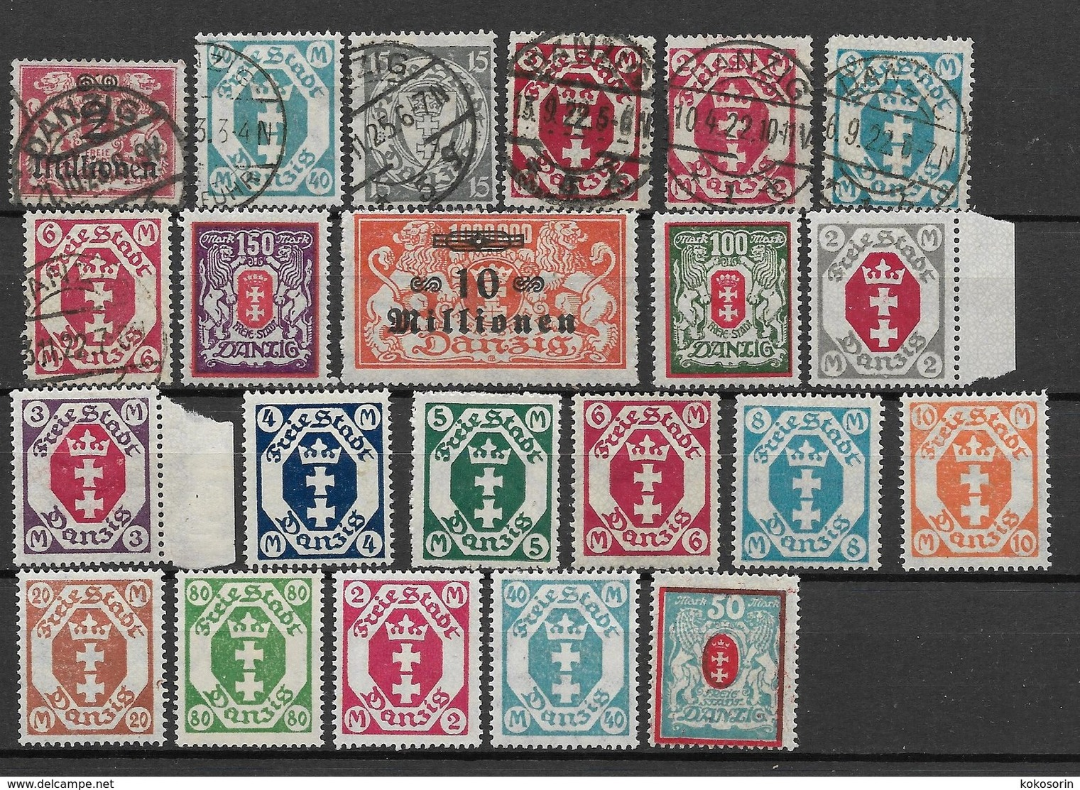 Danzig, Lot Different Stamps - Andere & Zonder Classificatie