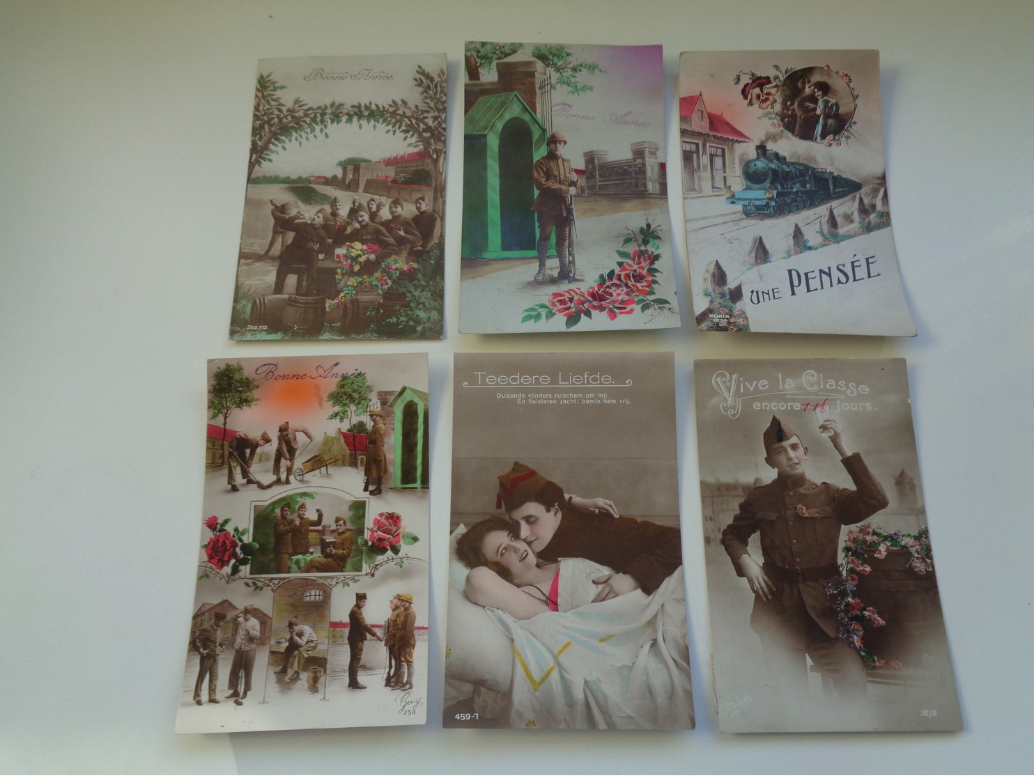 Beau Lot De 20 Cartes Postales De Fantaisie Soldats Soldat  Mooi Lot Van 20 Postkaarten Fantasie Leger Soldaten Soldaat - 5 - 99 Postales