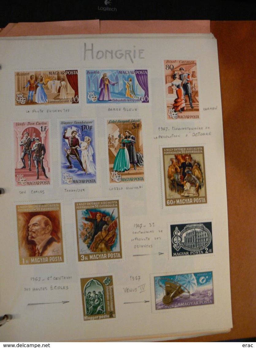 Hongrie - Collection quasi complète de 1959 à 1969 - Neufs * en majorité - Nombreuses séries non dentelées - Cote + 1300