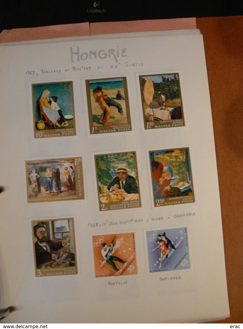 Hongrie - Collection quasi complète de 1959 à 1969 - Neufs * en majorité - Nombreuses séries non dentelées - Cote + 1300