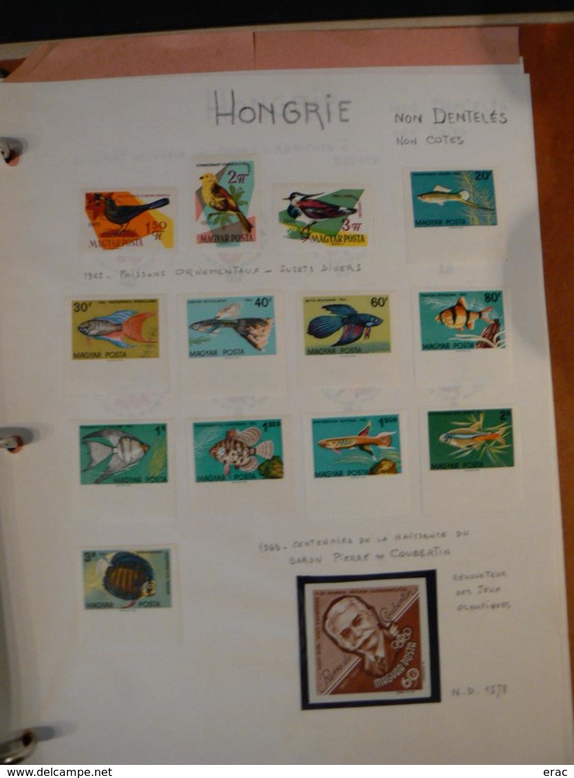 Hongrie - Collection quasi complète de 1959 à 1969 - Neufs * en majorité - Nombreuses séries non dentelées - Cote + 1300