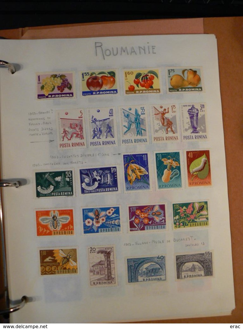 Roumanie - Collection bien avancée de 1948 à 1969 - Neufs * en majorité - Des non dentelés - Cote 1800