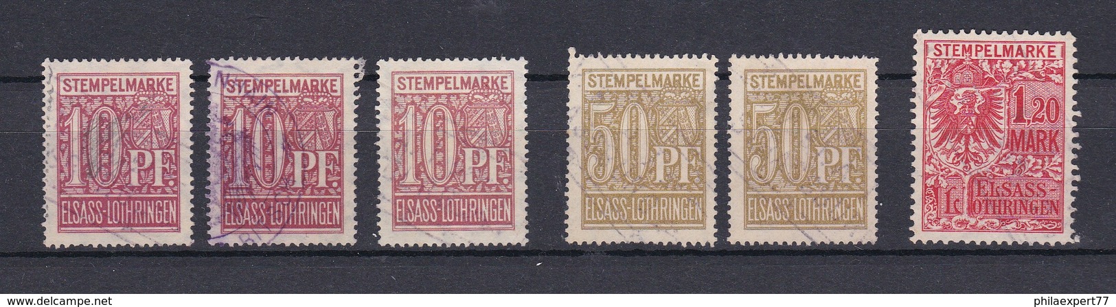 Elsass Und Lothringen - Stempelmarken - Sammlung - Gest. - Other & Unclassified