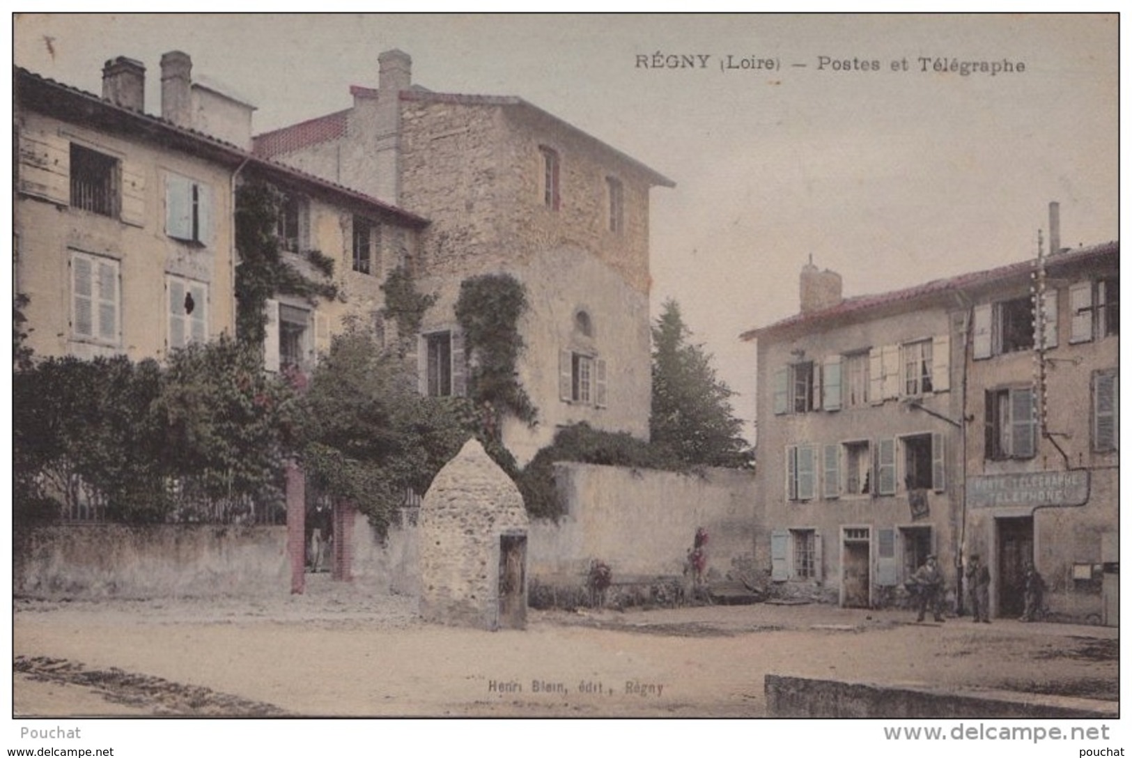 B1- 42) REGNY (LOIRE)  POSTES  ET TELEGRAPHE -  (CPA ANIMÉE ET COLORISEE) - Andere & Zonder Classificatie