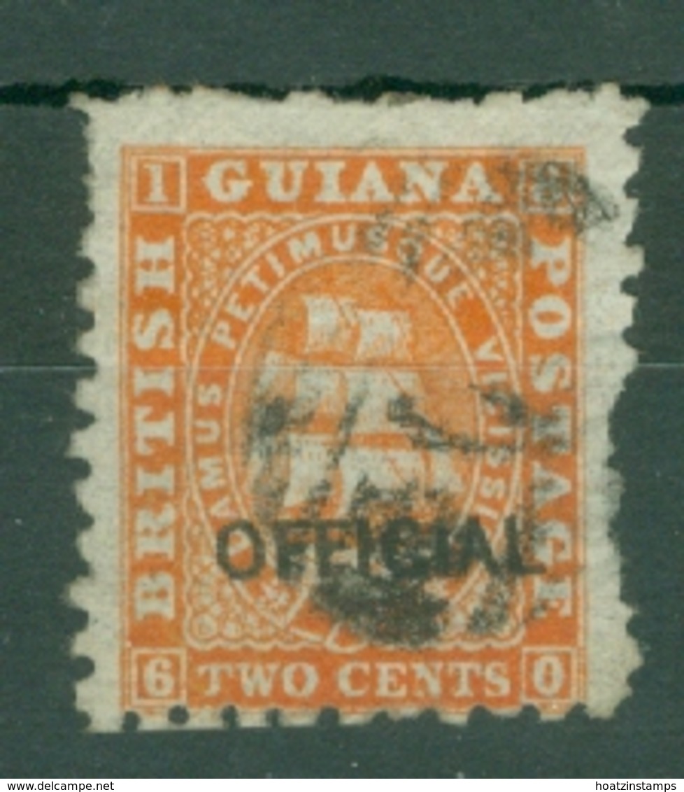 British Guiana: 1875   Official - Ship 'Official' OVPT   SG O2   2c    Used - Guyane Britannique (...-1966)