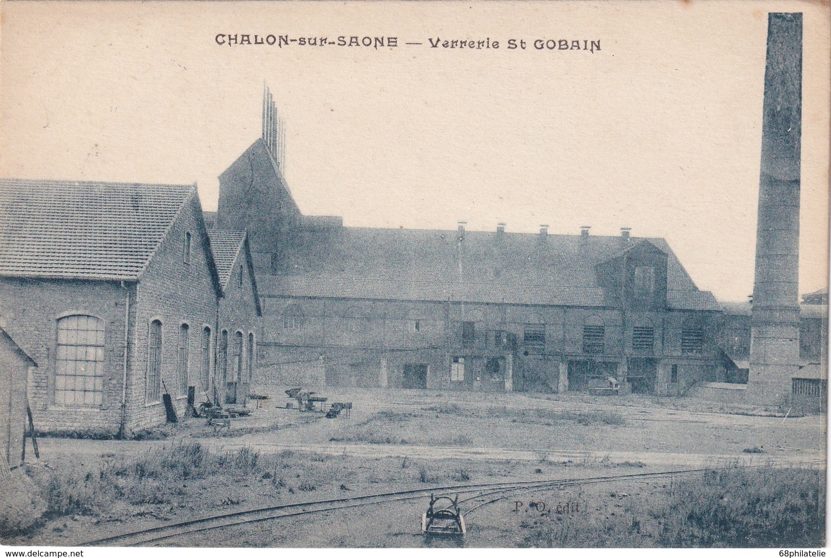 FRANCE  1931  CARTE POSTALE DE CHALON SUR SAONE  VERRERIE DE ST.GOBAIN - Chalon Sur Saone