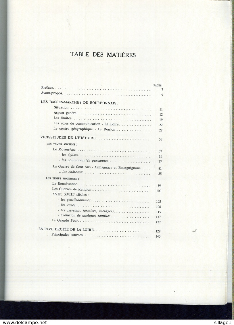 Le Passé Aux Basses-Marches Du Bourbonnais - J. Lagardette - 1965 - E.O. - 50 Planches - Rare - Bourbonnais