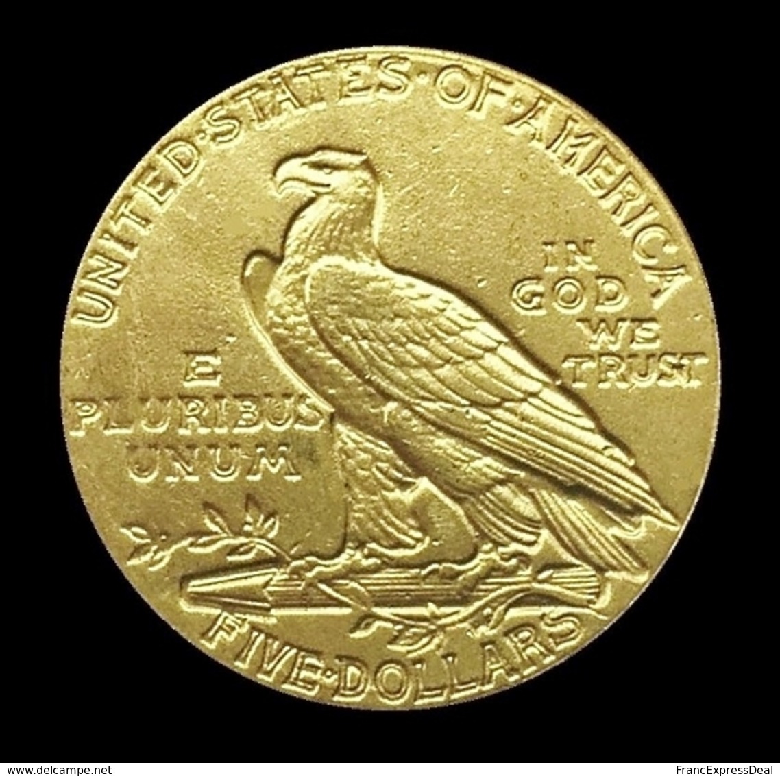 COPIE - 1 Pièce Plaquée OR ( GOLD Plated Coin ) - Etats-Unis USA - 5 Dollars Indian Head Half Eagle 1929 - 5$ - Half Eagles - 1908-1929: Indian Head (Tête Indien)