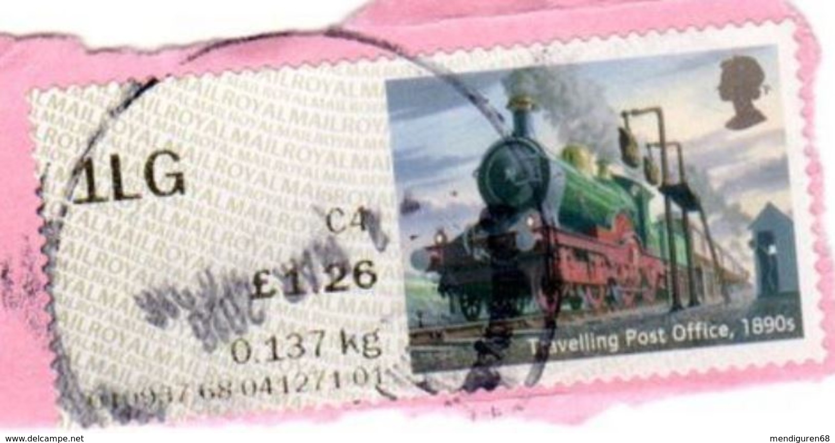 GROSBRITANNIEN GRANDE BRETAGNE GB POST&GO 2017  TRAVELLING POST OFFICE LOCOMOTIVE 1LG - Post & Go (distributeurs)