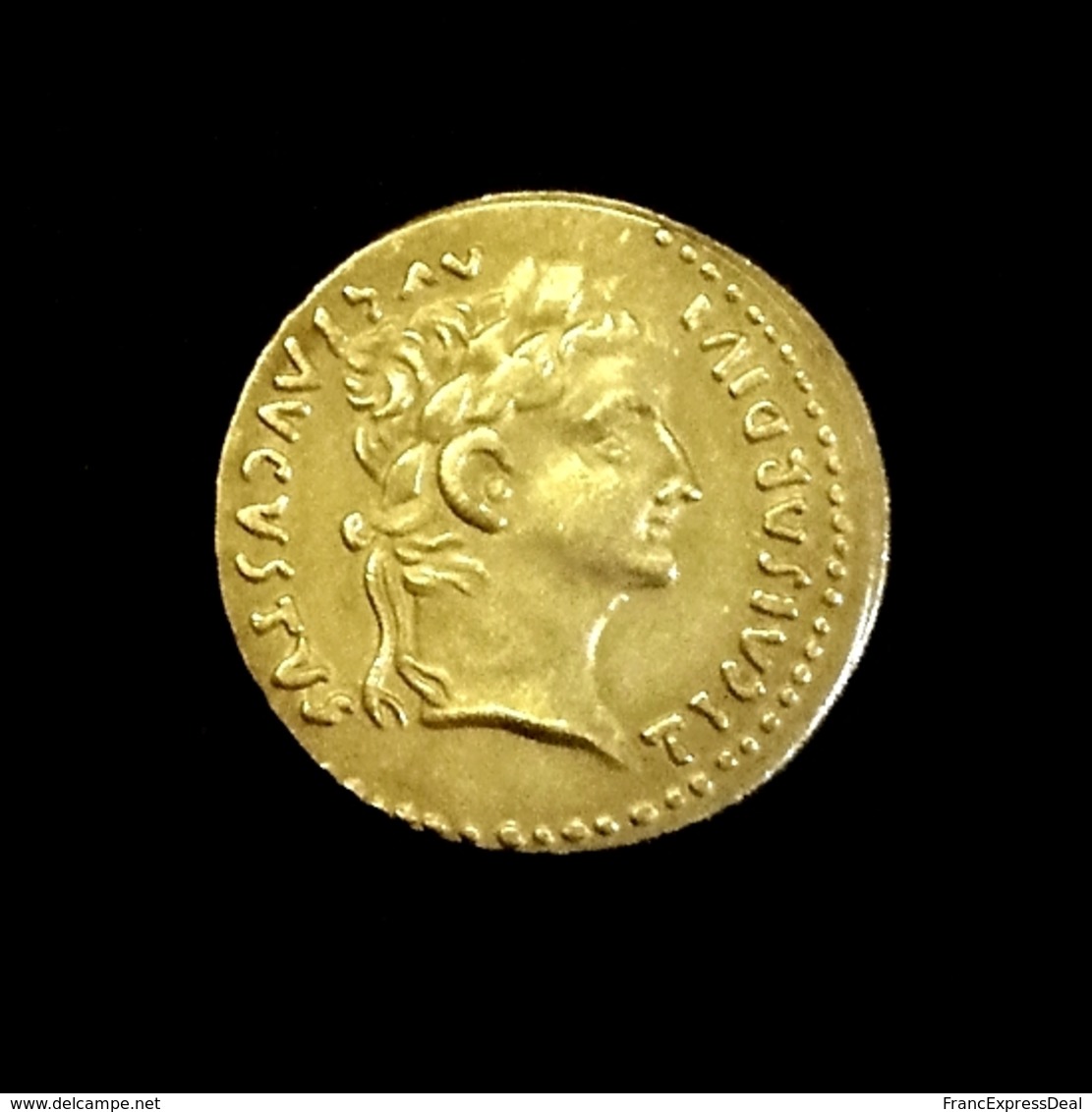 COPIE - Pièce Plaquée OR ( GOLD Plated Coin ) - Rome - Aureus Tibère 14 - 37 AD - Les Julio-Claudiens (-27 à 69)