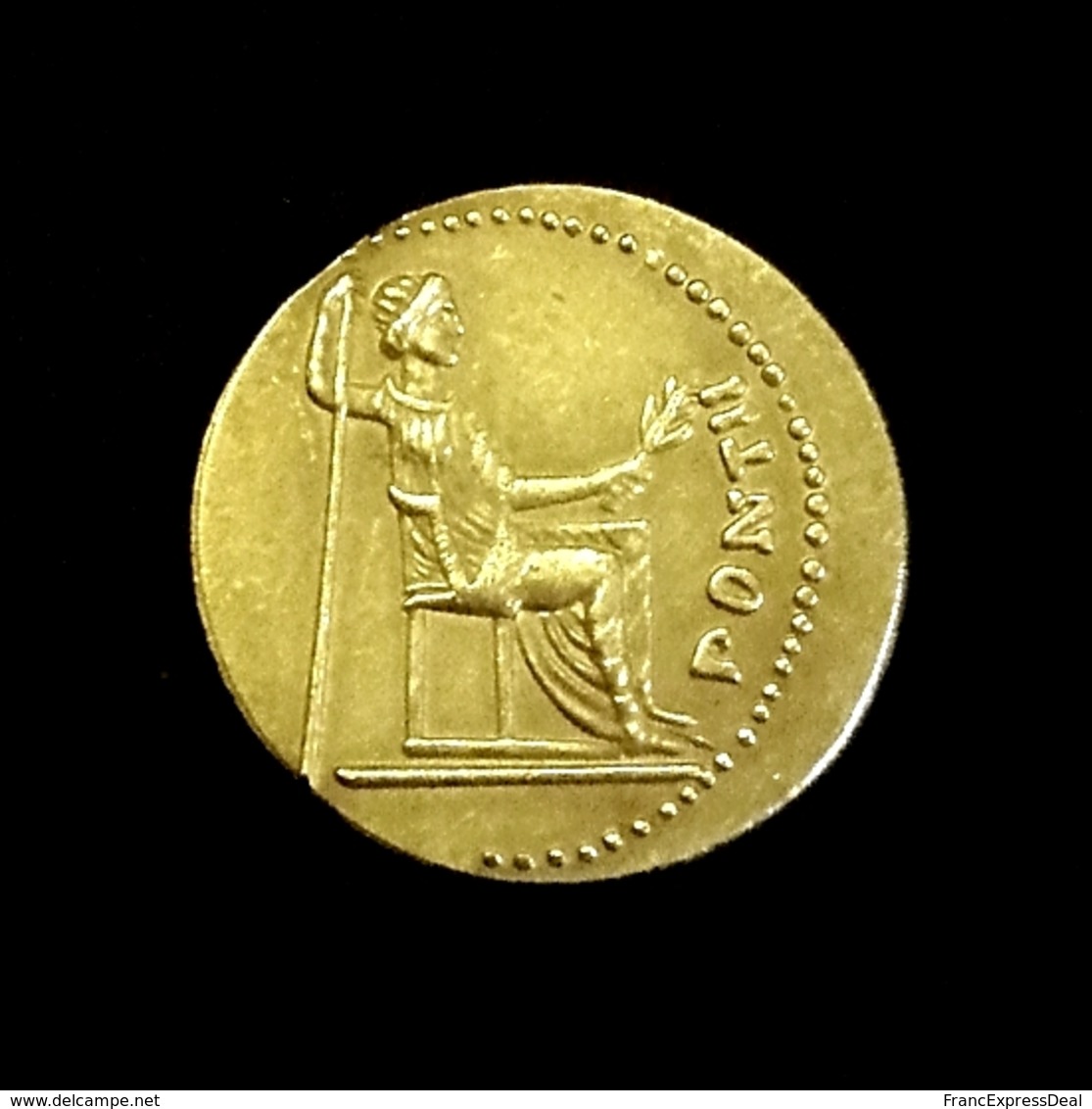 COPIE - Pièce Plaquée OR ( GOLD Plated Coin ) - Rome - Aureus Tibère 14 - 37 AD - Les Julio-Claudiens (-27 à 69)