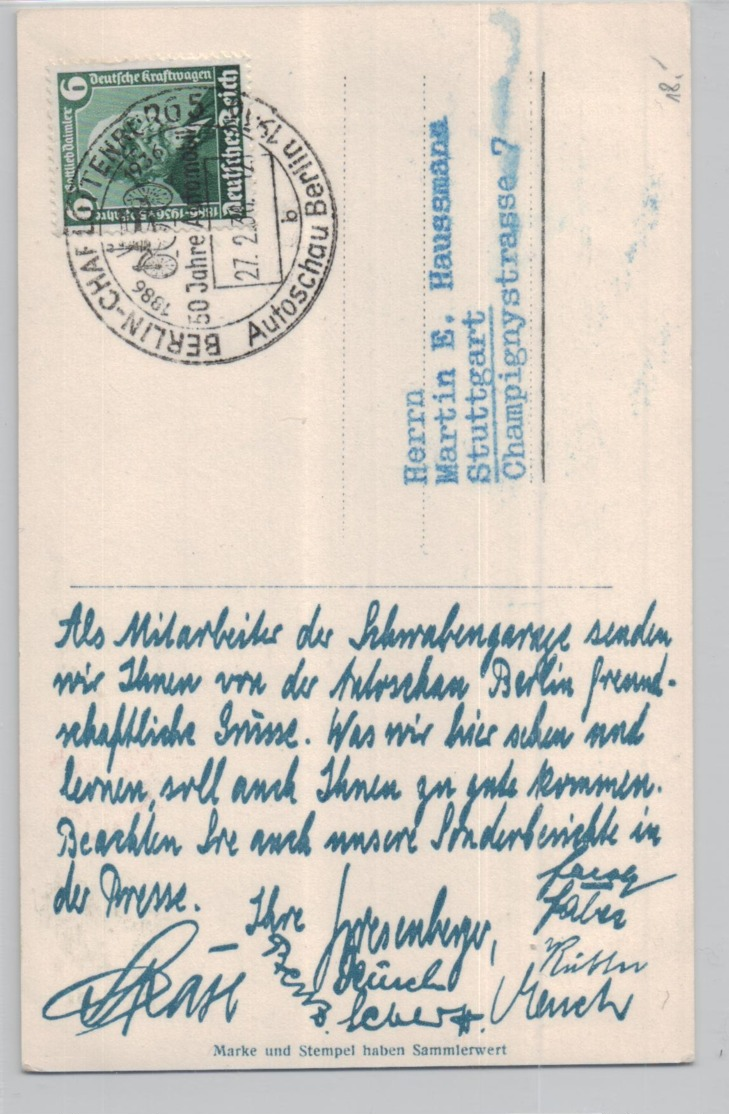 NS.-Propaganda Karte- Autoschau....  (ko3027  ) Siehe Scan - Lettres & Documents