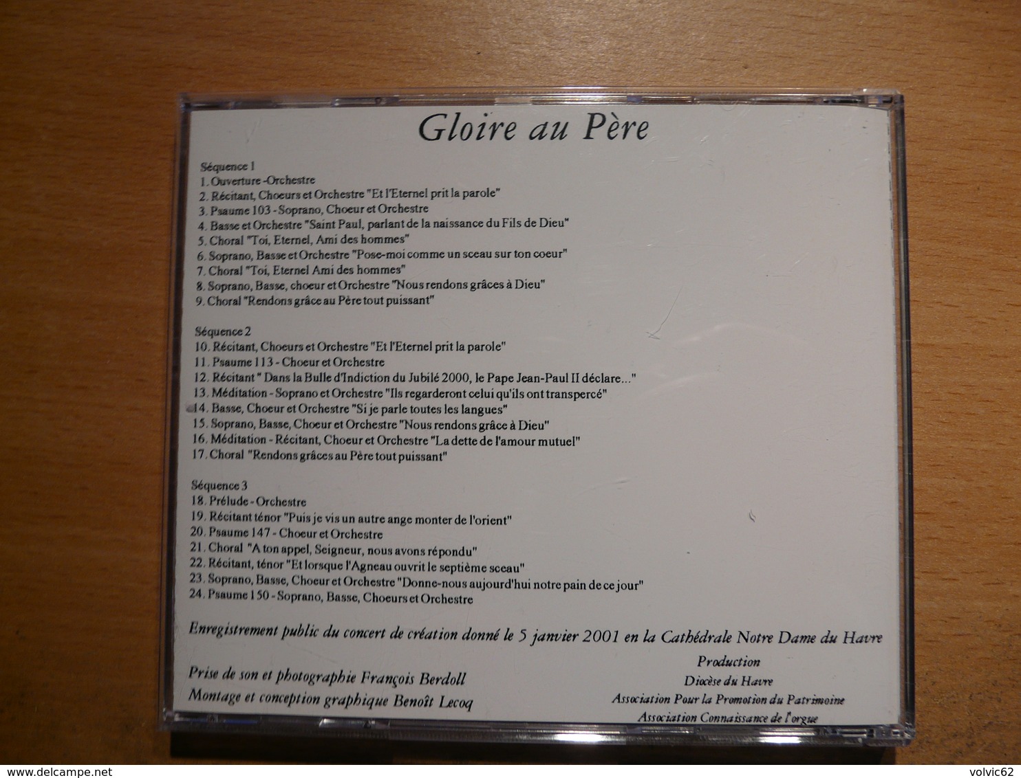 CD Gloire Au Père Diocèse Du Havre Choeur Enfants Bolbec  Havre Montivilliers Orchestre André Caplet - Canti Gospel E Religiosi