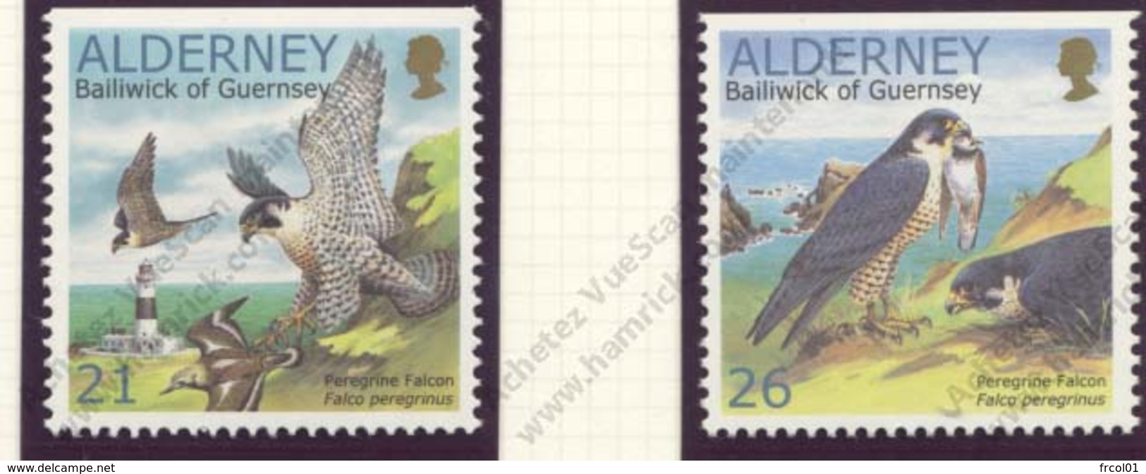 Alderney, Yvert 146/151**+146a&147a**, MNH - Alderney