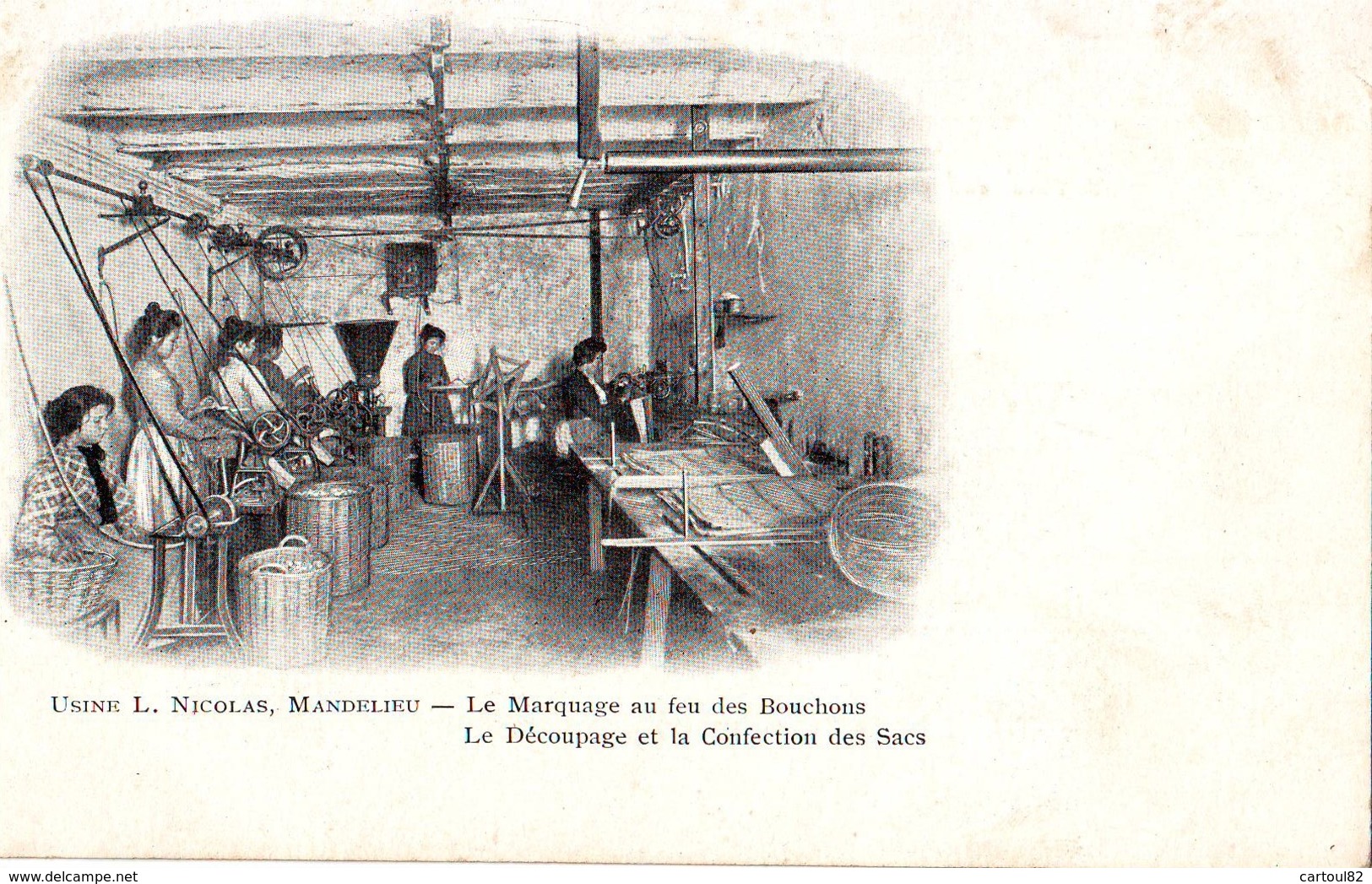 59  A61 Rare  CPA  Mandelieu Usine L.Nicolas Fabrique De Bouchons En Liege  TBE - Autres & Non Classés