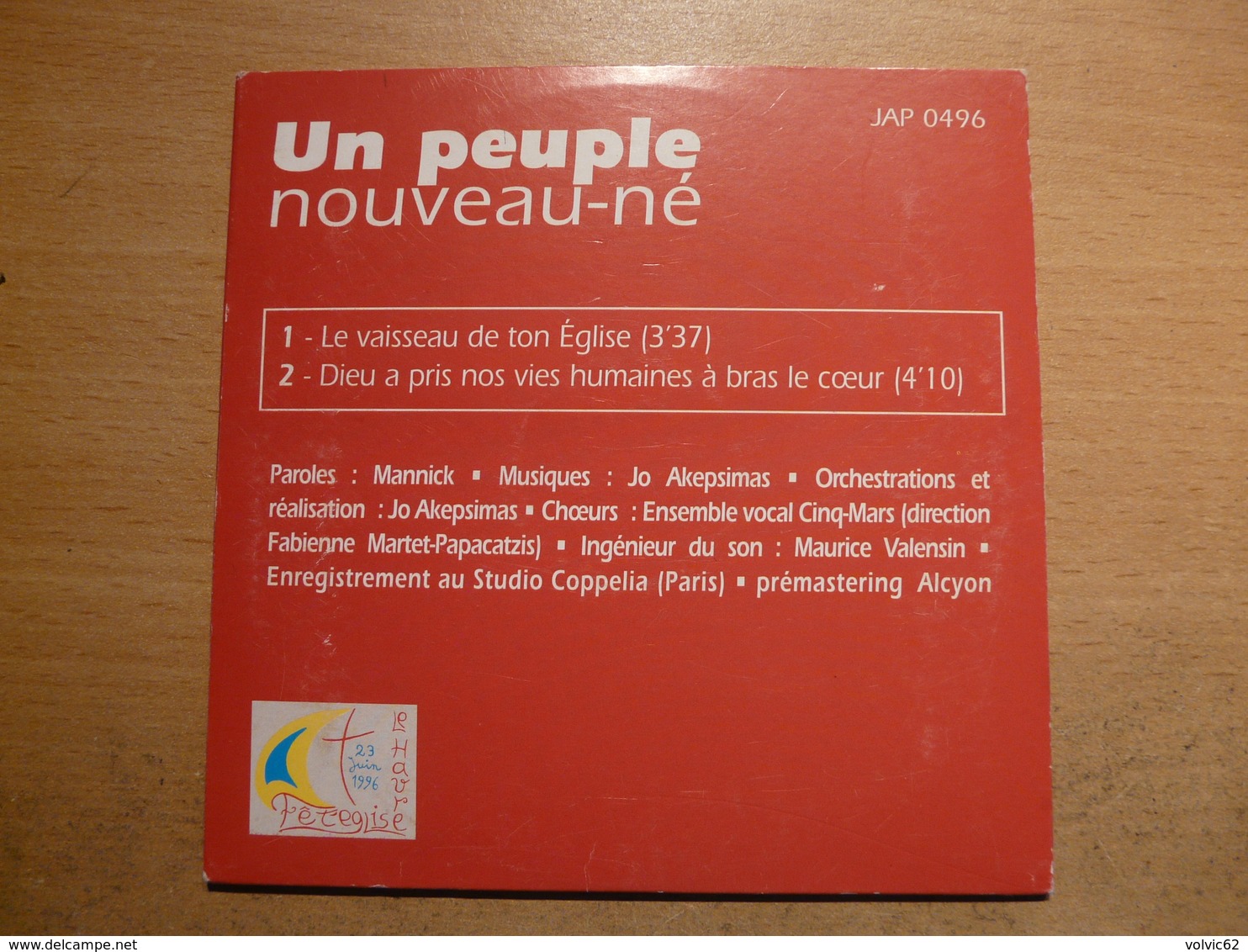 CD Mannick JO Akepsimas Un Peuple Nouveau Né Le Havre 23 Juin 1996 2 Chansons - Gospel & Religiöser Gesang