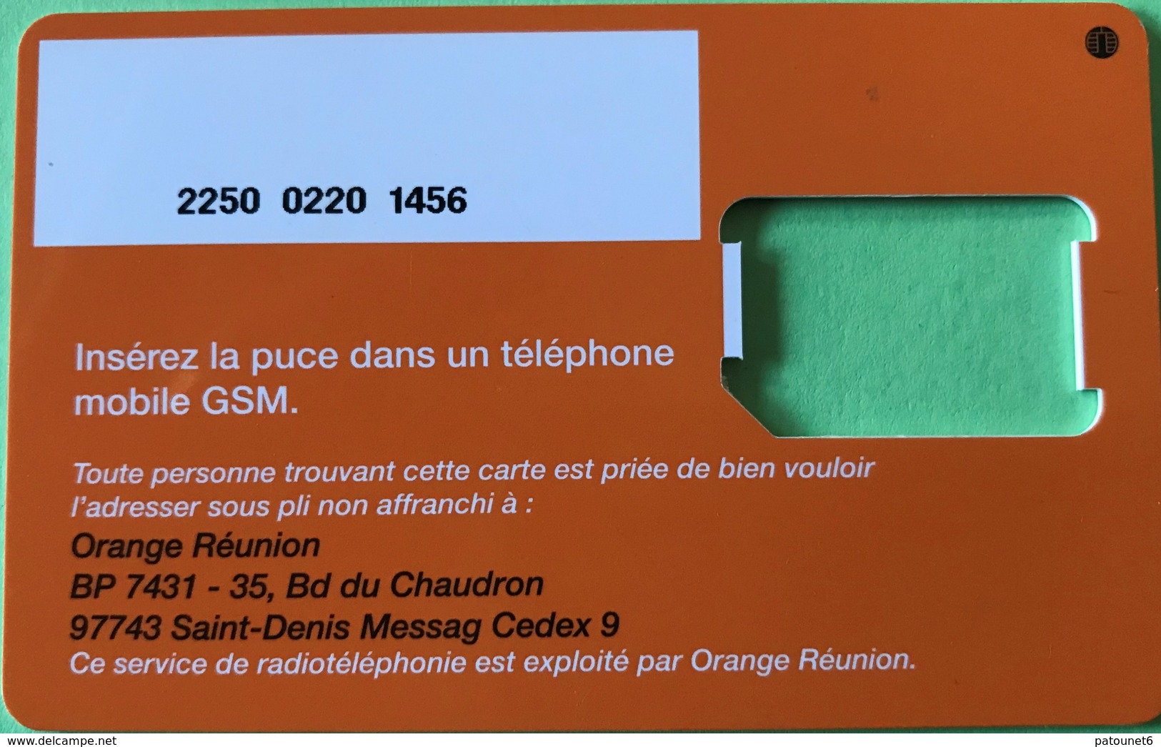 REUNION  -  Carte SIM Orange - Lamobicarte  - Coque Sans Puce - Reunión