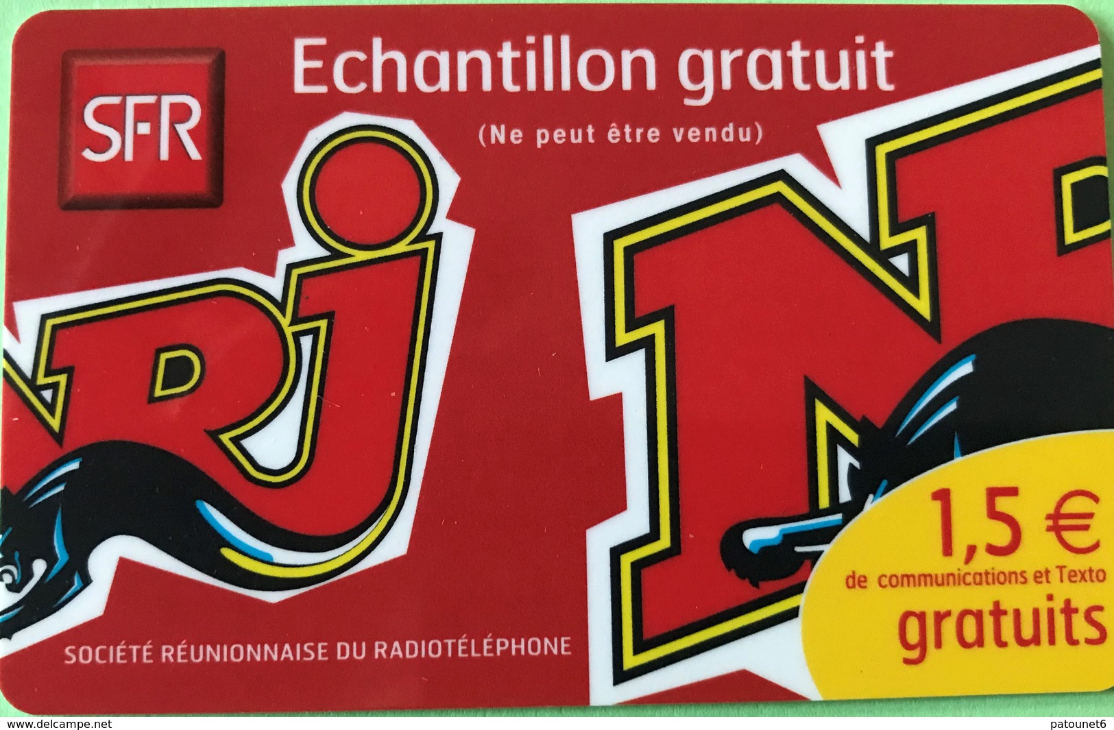 REUNION  -  Recharge NRJ SFR  -  Echantillon Gratuit - Reunion