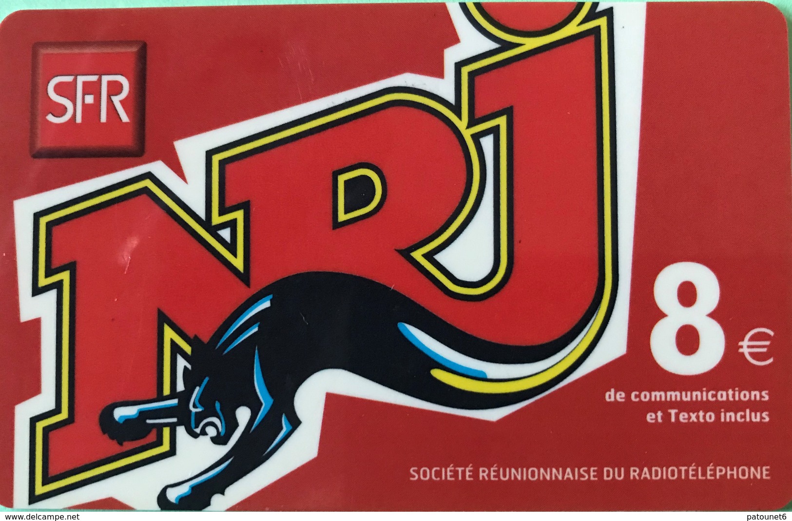 REUNION - Recharge NRJ Mobile - SFR - 8 Euros - Réunion