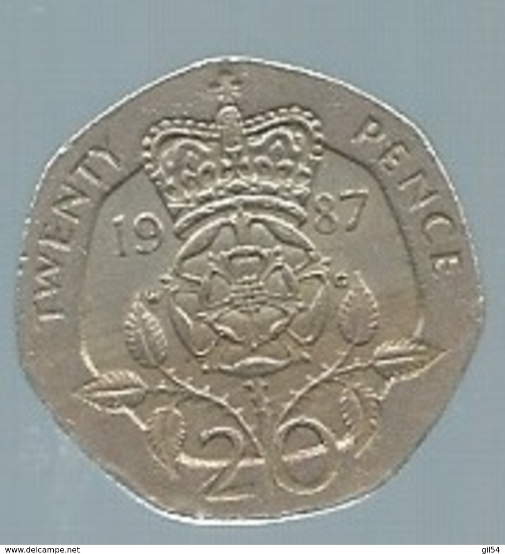 Great Britain 20 Pence 1987  Pieb 21802 - 20 Pence