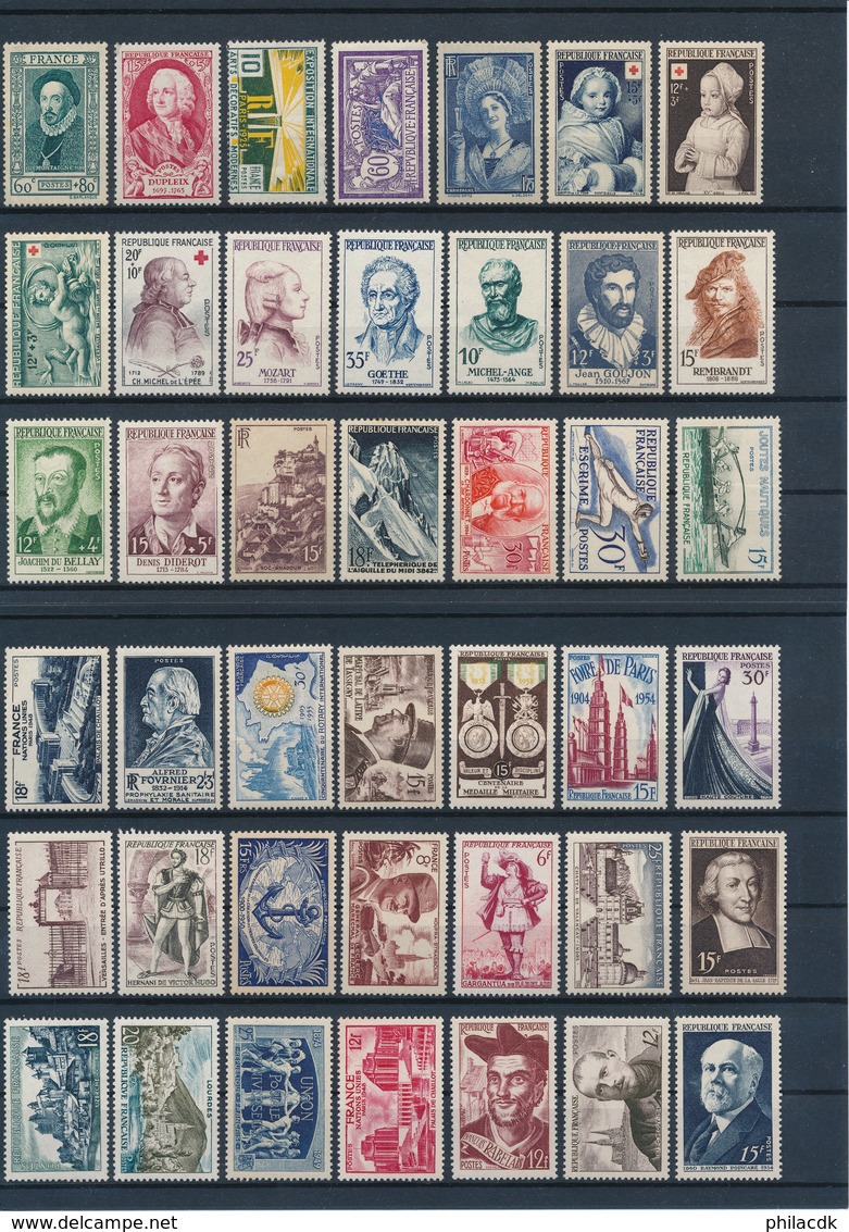 FRANCE - COLLECTION DE 431 TIMBRES NEUFS**/* SANS OU AVEC CHARNIERE - VOIR SCANNS RECTO VERSO - Colecciones Completas