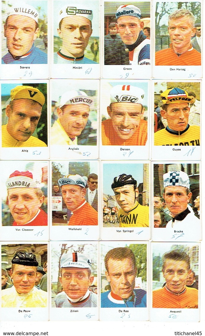 CYCLISME - Lot De 58 Photos Couleurs De Coureurs Cyclistes - Wielrenners - Wielrennen