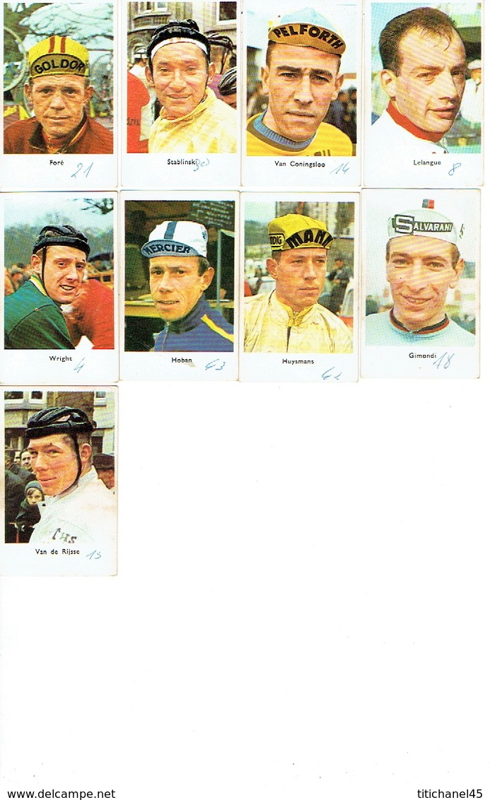 CYCLISME - Lot De 58 Photos Couleurs De Coureurs Cyclistes - Wielrenners - Wielrennen