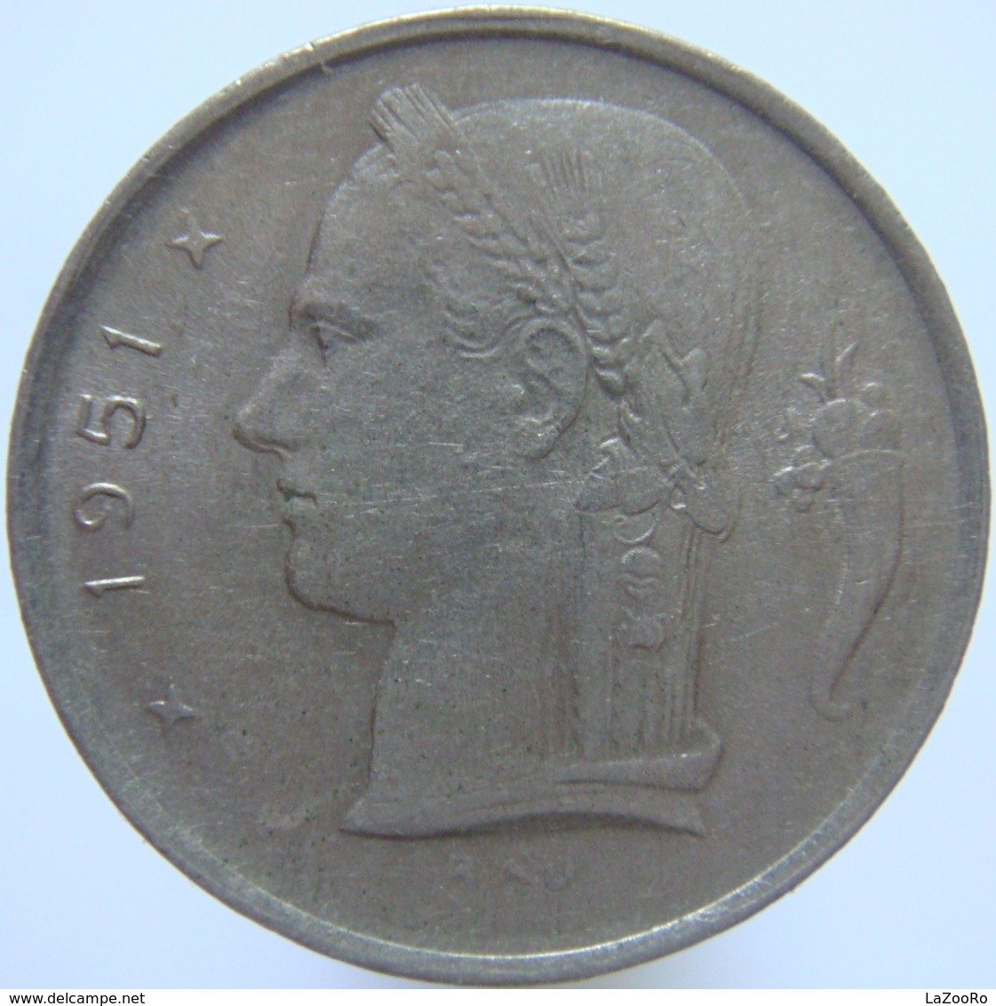 LaZooRo: Belgium 1 Franc 1951 XF / UNC - 1 Franc