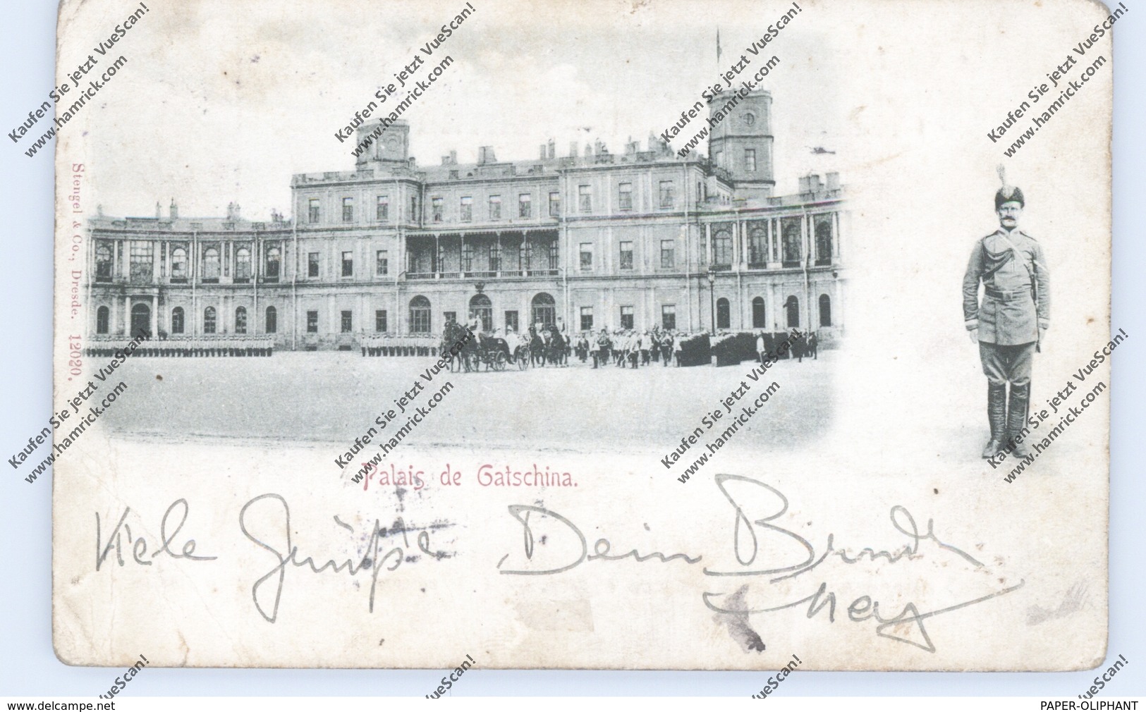 RU 190000 SANKT PETERSBURG, Palais De Gatschina, 1901, Nummernstempel, In Die USA, Verlag Stengel - Russia