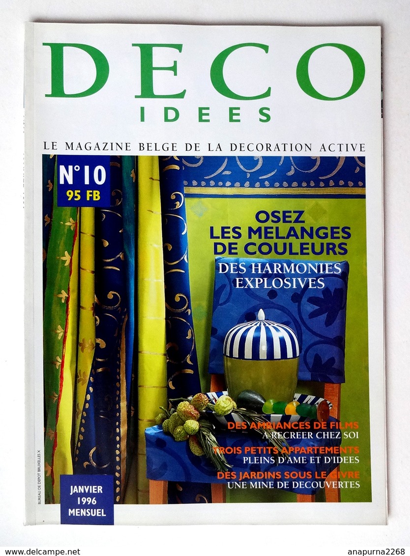 DECO IDEES N° 10.. 1996.....JANVIER....... MAGAZINE BELGE DE LA DÉCORATION.......... - Innendekoration