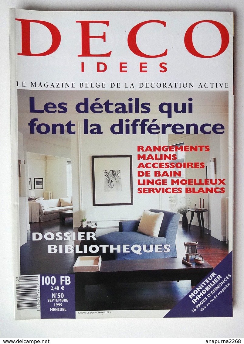 DECO IDEES N° 50.. 1999....SEPTEMBRE.... MAGAZINE BELGE DE LA DÉCORATION.......... - Home Decoration