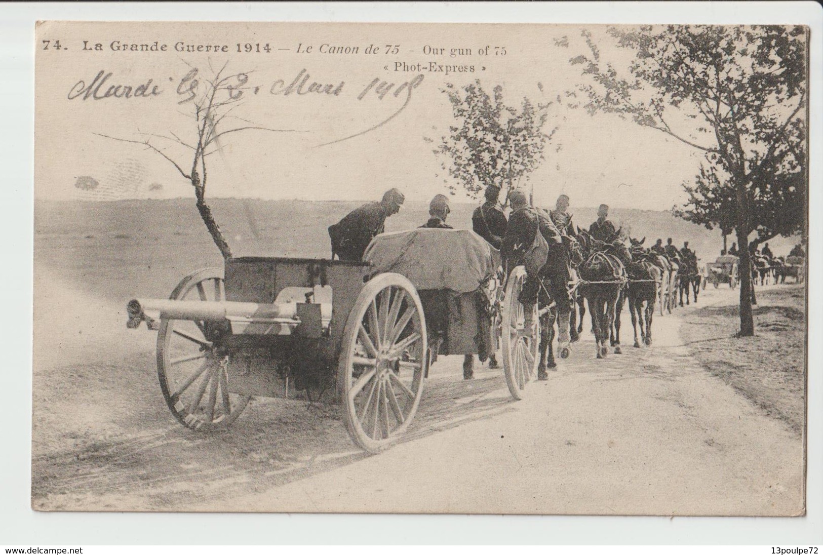 C.P.A  DE LA GRANDE GUERRE 1914  --- LE CANON DE 75 - Guerre 1914-18