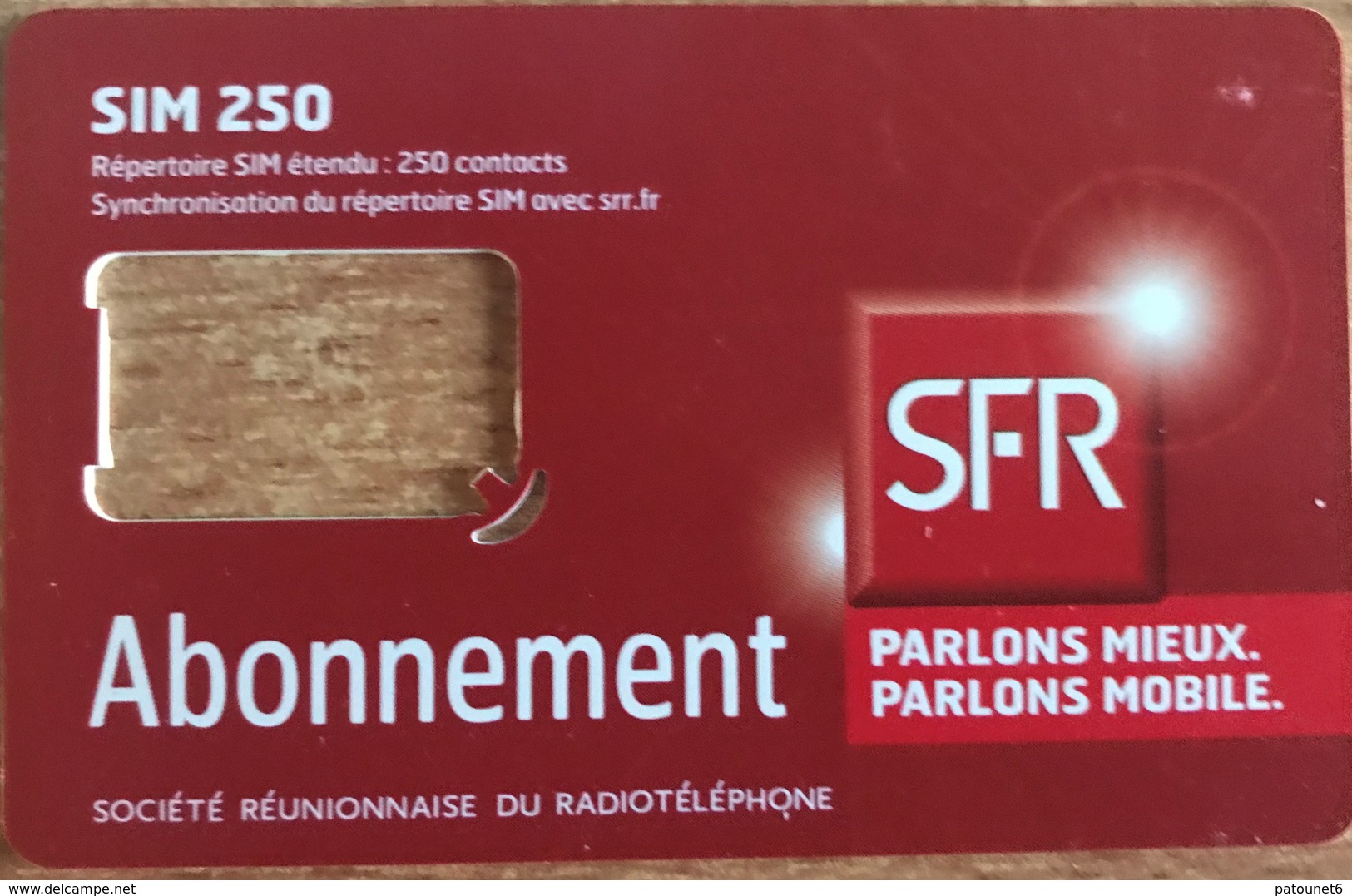 REUNION - Carte SIM 250 - Abonnement - Coque Sans Puce - Reunion